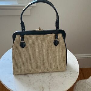 Elegant Black and Cream Women's Handbag